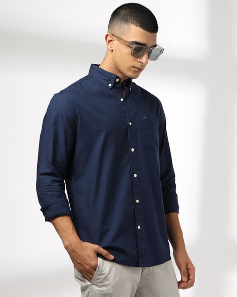 Buy Royal Blue Shirts for Men by NETPLAY Online