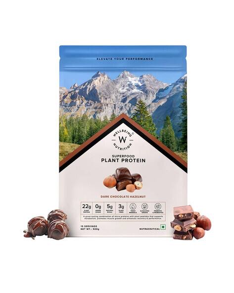 Wellbeing Nutrition Organic Vegan Plant Protein Isolate - Dark Chocolate Hazelnut