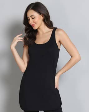 Women Sleeveless Scoop-Neck Chemise