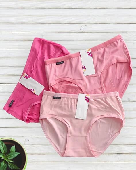 Fashion Comfortz Pack of 3 High-Rise Briefs with Elasticated Waist