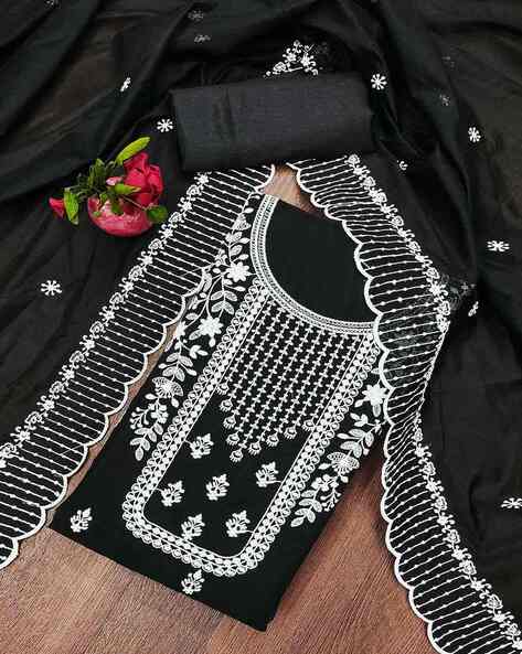 Nyrika Women Embroidered 3-Piece Unstitched Dress Material