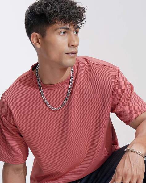 Highlander Men Relaxed Fit Round-Neck T-Shirt with Full Sleeves