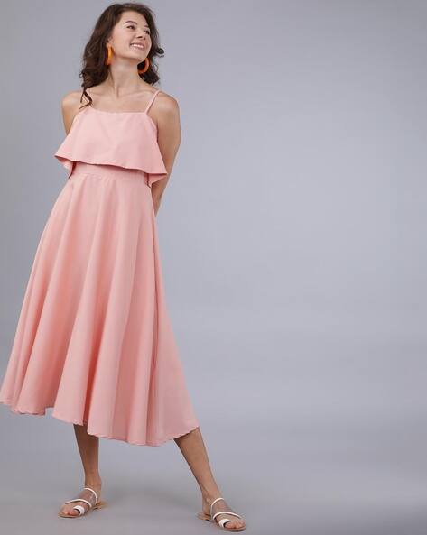 Tokyo Talkies Women Off-Shoulder Fit and Flare Dress