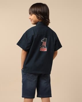 u.s. polo assn. Boys Spread Collar Boxy Fit Shirt-picture-18