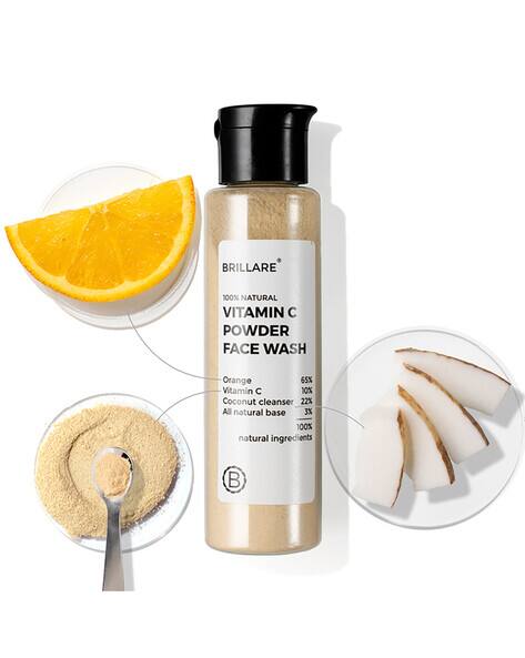 Brillare Vitamin-C Powder Face Wash for Glowing Bright Looking Skin