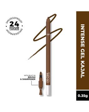 Eye Deal Intense Gel Kajal with Sharpener & Fine Bristle Brush Shade - Brown Sugar