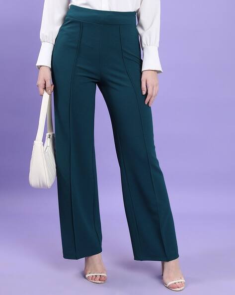Tokyo Talkies Women Pleat-Front Straight Fit Pants