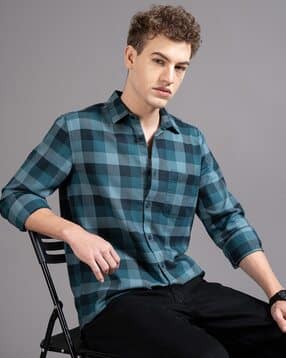 british club Men Checked Slim Fit Shirt-picture-14