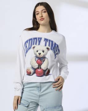 rio Women Teddy Time Print Regular Fit Sweatshirt-picture-29