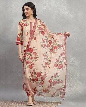 Women Floral Print Dupatta-image-24