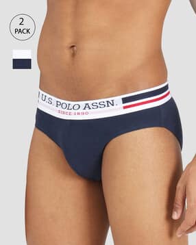 Elasticized Waist Pure Cotton Briefs - Pack Of 2-image-3
