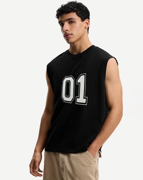 Buda Jeans Co Men Numeric Print Oversized Fit T-Shirt