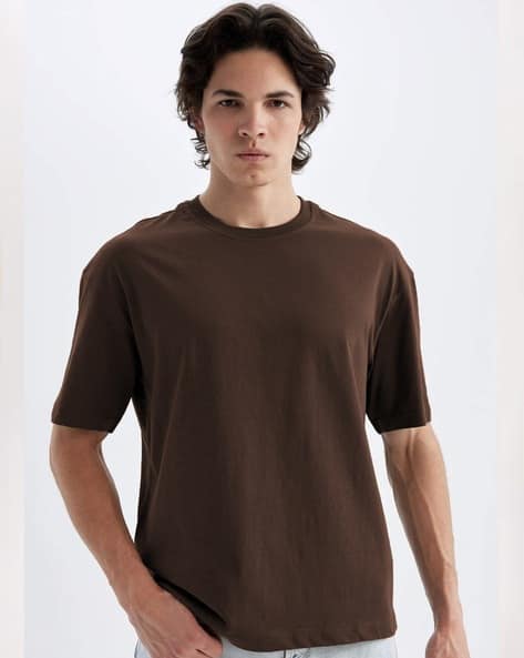 Men Loose Fit Round-Neck T-Shirt