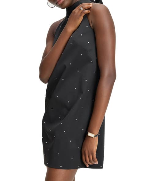 Buy KATE SPADE Rhinestone Embellished Mia A-Line Dress | Black Color Women  | AJIO LUXE