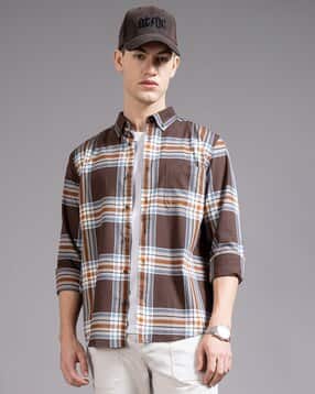 british club Men Checked Slim Fit Shirt-picture-46