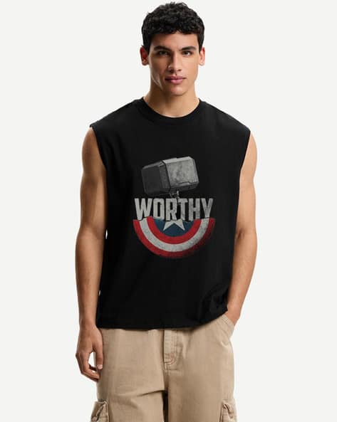 Buda Jeans Co Men Typographic Print Oversized Fit T-Shirt