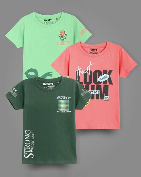 RASPY Boys Pack of 3 Casual & Comfort Wear T-Shirts