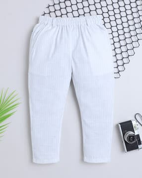 baat cheet Boys Striped Relaxed Fit Flat-Front Trousers -picture-36