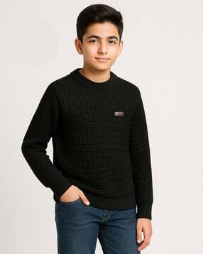 kuchipoo Boys Round-Neck Sweatshirt with Full Sleeves-picture-39