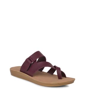 bata Women Toe-Ring Flat Sandals with Velcro Fastening-picture-41