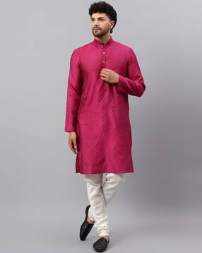 latest chikan Men Embroidered Regular Fit Kurta-picture-10