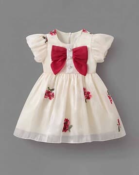 Girls Embroidered A-line Dress