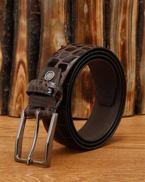 louis stitch Men Croc-Embossed Belt with Tang Buckle Closure-picture-17