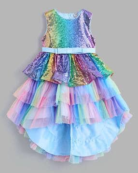 Girls Graphic Fit and Flare Dress-image-40