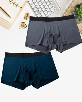 xqsee Men Pack of 2 Trunks with Elasticated Waist-picture-37