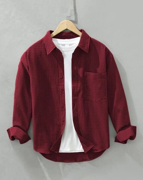 Buda Jeans Co Men Boxy Fit Shirt with Patch Pocket