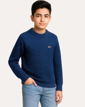 kuchipoo Boys Round-Neck Sweatshirt with Full Sleeves-picture-33