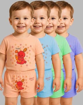 Boys Pack of 4 Printed Briefs with Elasticated Waist