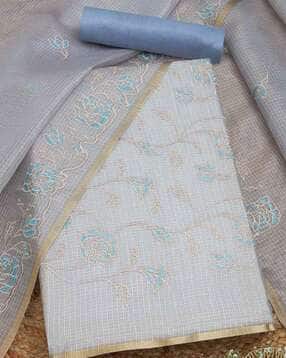 Women Embroidered Unstitched Dress Material