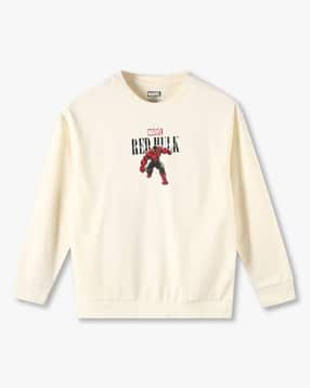 yb dnmx Boys Hulk Print Boxy Fit Sweatshirt-picture-35