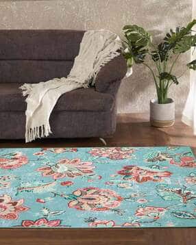 welspun Floral Print Anti-Skid Rectangular-Shaped Carpet-picture-21