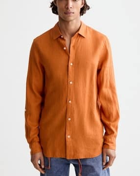 scotch & soda Seasonal Core Regular Fit Linen Shirt-picture-32