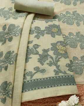 Women Floral Print Unstitched Dress Material