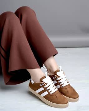 Women Round-Toe Sneakers with Lace Fastening-image-7