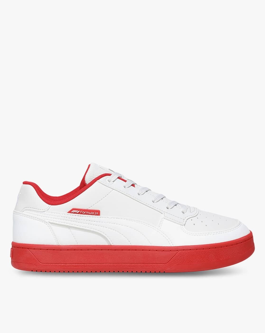 Puma F1 Caven 2.0 IN Low-Top Lace-Up Sneakers For Men (White, 9)