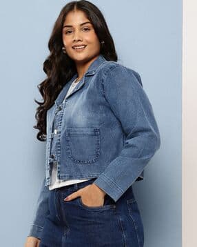muhuratam Women Regular Fit Denim Jacket with Full Sleeves-picture-21