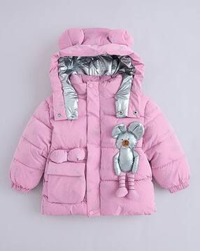 Girls Zip Front Puffer Jacket-image-8