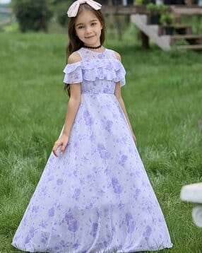 styleconnect Girls Floral Print Gown Dress-picture-46