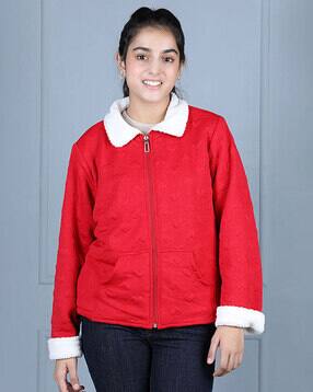 Girls Zip Front Puffer Jacket-image-10