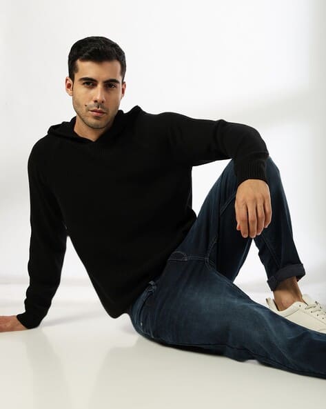 JOHN PLAYERS Men Slim Fit Cotton Hoodie