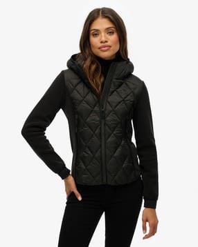superdry Women Quilted Heritage Strom Regular Fit Hooded Jacket-picture-39