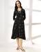 V SHAWL COLLAR EMB FLARED KURT, BLACK, L