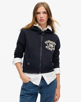 superdry Women Athletic Relaxed Fit Crop Hoodie-picture-26