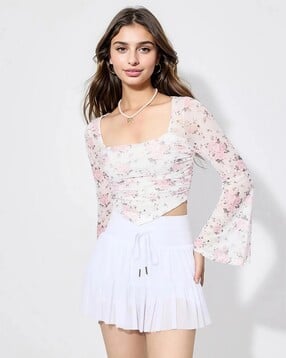 Women Floral Print Slim Fit Tank Top