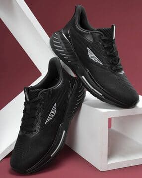 Men Knitted Running Sports Shoes with Lace Fastening