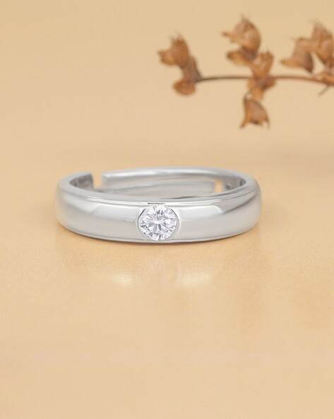 Ornate Jewels Sterling Silver American Diamond Band Ring